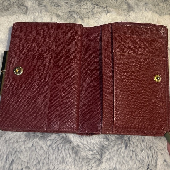 Burberry Nova Check Bi-Fold Wallet with red leather trim - Picture 9 of 14